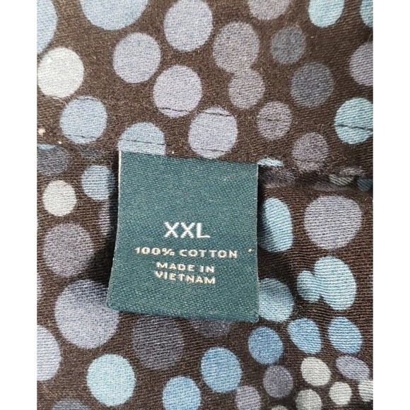 PERRY ELLIS Mens 2X Slim Fit Blue's Circle Abstract Print Button Down Shirt - Picture 16 of 16